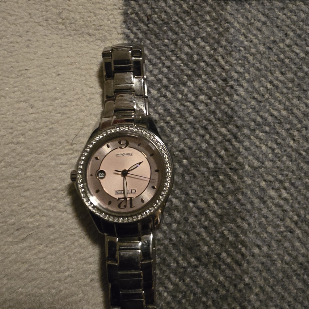 Citizen Silver Watch with Pink Dial